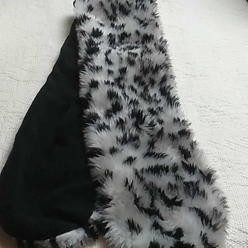 Wonder Nation kids scarf & gloves Owls Black, White w Pink 100% polyester